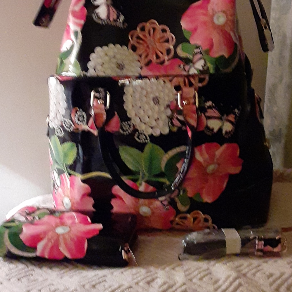 Purse +2  NWOT Glossy vegan